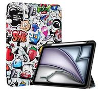 ProCase Cover per iPad Air 11" M4 2026/M3 2025/M2 2024 e iPad Air 5a/4a 10.9" 2022/2020, con Portapenna, Retro Posteriore Trasparente Smart, Argento