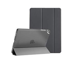 ProCase Cover per iPad Pro 12.9 1a/2a Gen 2017/2015[Vecchio Modello], Auto Svegliati/Sonno,Ultra Sottile e Leggero Custodia Supporto con Retro Semi-Trasparente Copertura Intelligente -Grigio