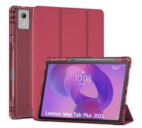 ProCase Cover per Lenovo Idea Tab Plus 12,1 Pollici 2025, Copertura Leggera Sottile Triplice Stand Hard Shell con Auto Sonno/Sveglia -Rosso