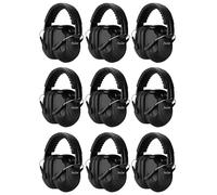 ProCase Cuffie Antirumore, NRR 28 dB Cuffie Antirumore per Ambito Lavorativo, Lavoro Sul Trattore, Studiare, Falciatura, Sparare, Aereo, Muscia Forte -Tutto Nero/ 9 Pezzi