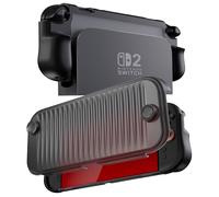 ProCase Custodia Dockable per Nintendo Switch 2 2025, Copertura Protettiva Custodia Slim Grip con Supporto per Switch 2 Console da 7,9 Pollici, Presa Ergonomica e Quick Release -Nero