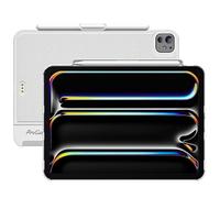 ProCase Custodia iPad Pro 11 Pollici M5 2025/M4 2024 Compatibile Magic Keyboard, Smart Cover con Supporto Penna per iPad Pro 11"(A2836 A2837 A3006) [Tastiera Non Inclusa]-Bianco