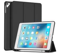 ProCase Custodia per iPad 9.7 2018 6a Generazione/2017 iPad 5a Generazione con Portapenna, Custodia iPad 6/5 Auto Svegliati/Sonno -Puro Nero