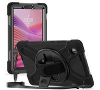 ProCase Custodia per Lenovo Tab One 8,7 Pollici 2025/ Tab K9 Copertura Protettiva Resistente Agli Urti Supporto Girevole con Tracolla Maniglia -Nero