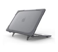 ProCase Custodia per MacBook Air 13'' Cover A1932, Custodia Rigida Protettiva a Doppio Strato con Supporto Pieghevole per MacBook Air 13 2019 2018 -Grigio