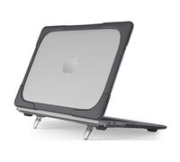 ProCase Custodia per MacBook Air 13'' Cover A1932, Custodia Rigida Protettiva a Doppio Strato con Supporto Pieghevole per MacBook Air 13 2019 2018 -Nero