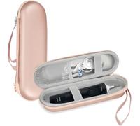 ProCase Custodia per Spazzolino Elettrico compatibile con Oral-B Vitality Pro/Oral-B iO 3/Pro 3000/Philips Sonicare, Custodia Rigida da Viaggio con Porta-Spazzolino per Oral-B/Pro/iO Series -Oro rosa