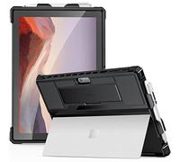 ProCase Custodia per Surface Pro 7 Plus, Pro 7, Pro 6, Pro 5, Pro 4, Pro LTE, Rugged Custodia Antiurto con Portapenna, Compatibile con Cavalletto di Surface e Type Cover Tastiera -Nero