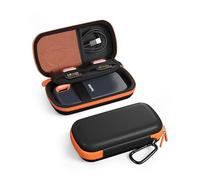 ProCase Custodia rigida per SSD portatile SanDisk / SanDisk Extreme Portable & Extreme Pro SSD esterno 500 GB 1 TB 2 TB 4 TB 8 TB, EVA antiurto custodia da viaggio con scheda SD - arancione nero