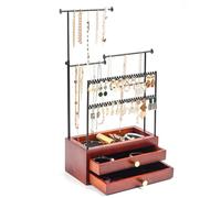 ProCase Espositore per Gioielli, Porta Collane Orecchini da Appendere, Portagioie Jewelry Organizer, Porta Gioielli Donna Appendi Gioielli per Orecchini, Collane, Bracciali, Anelli - Nero