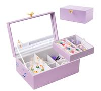 ProCase Grande Carillon Portagioie per Bambina e Ragazza, Portagioie Musicale Con Ballerina, Regalo per Bambina -Viola