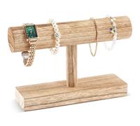 ProCase Porta Bracciali in Legno a 1 livelli, Espositore per Braccialetti, Organizer Bracciali Orologi - Natura