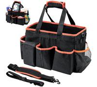 ProCase Porta Detersivi Salvaspazio, Borsa Pieghevole per le Pulizie, Contenitore per Utensili per la Pulizia, Portatile Organizer per la Pulizia con Manici e Tracolla