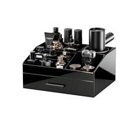 ProCase Porta Trucchi Organizer per Uomo con Cassetto - Portaprofumi in Acrilico e Organizzatore da Toeletta per Profumi e Cura della Pelle, 1 Livello e Tazza