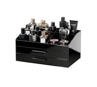 ProCase Porta Trucchi Organizer per Uomo con Cassetto - Portaprofumi in Acrilico e Organizzatore da Toeletta per Profumi e Cura della Pelle, 2 Livello