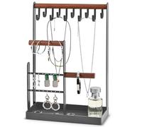 ProCase Portagioie Porta Collane da Tavolo, Espositori per Gioielli da Appendere, Appendi Gioielli Donna, Espositore Gioielli Portacollana Portagioielli per Orecchini Bracciali Anelli - Grigio