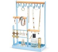 ProCase Portagioie Porta Collane da Tavolo, Espositori per Gioielli da Appendere, Appendi Gioielli Donna, Espositore Gioielli Portacollana Portagioielli per Orecchini Bracciali Anelli -Skyblue
