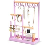 ProCase Portagioie Porta Collane da Tavolo, Espositori per Gioielli da Appendere, Appendi Gioielli Donna, Espositore Gioielli Portacollana Portagioielli per Orecchini Bracciali Anelli -Viola