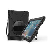 ProCase Rugged Custodia per iPad 2 3 4, Bambino Shockproof Cover Protettiva Antiurto Rotante con Hand Strap Kickstand Shoulder Belt per Apple iPad 2/iPad 3 /iPad 4 -Nero
