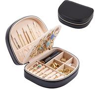 ProCase Scatole Portagioie Donna da Viaggio, Scatole Portagioie Piccolo, Organizzatore Gioielli -Nero