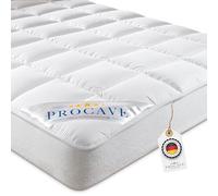 PROCAVE - Coprimaterasso MICRO-COMFORT con bordo elasticizzato, Tessuto, bianco, 180 x 220 cm