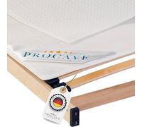 PROCAVE- Coprirete, ideale per rete a doghe, in diverse misure, traspirante, antiscivolo e lavabile, made in Germany, bianco, 90 x 200 cm