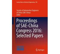 Proceedings of SAE-China Congress 2016: Selected Papers (Copertina rigida)