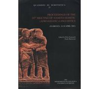 Proceedings of the 10/th Meeting of hamito-semitic (afroasiatic) linguistics ...