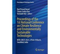 Proceedings of the 1st National Conference on Climate Resilience and Environmentally Sustainable Technologies: Nitk-crest 2025; 27feb-01march, Surathkal, India