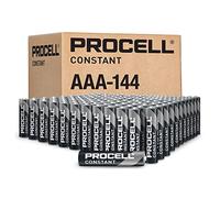 ProCell Batterie alcaline AAA costanti a lunga durata (confezione da 144), durata di conservazione di 10 anni, confezione risparmio per dispositivi professionali a scarico moderato costante