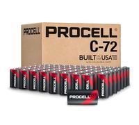 PROCELL Constant C Cell Long-Lasting Alkaline Batteries (72 Pack), 10-Year Shelf Life, Bulk Value Pack for Consistent Moderate Drain Professional Devices