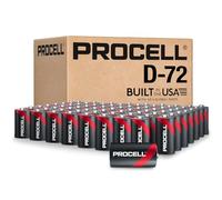 PROCELL Constant D Cell - Batterie alcaline a lunga durata (confezione da 72), durata di 10 anni, confezione risparmio per dispositivi professionali a scarico moderato