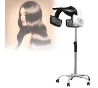 Procesador de color para peluquería, máquina de aceite horneado para el cuidado del cabello de pie ajustable, temperatura ajustable, para peluquería o cuidado del cabello en casa. vertical-White