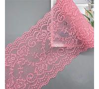 Processo di cucitura DIY, decorazione di decalcoma Tessuto in pizzo ricamato vintage da 10 iarde e 15 cm, con applicazioni floreali, for accessori di abbigliamento e matrimoni.(Watermelon Red)