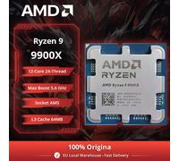 Processore AMD Ryzen 9 9900X 12-Core 24-Thread, 5.6GHz, 64MB Cache L3, Socket AM5, DDR5, TDP 120W, Serie 9000 Senza Ventola