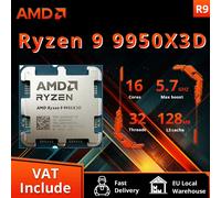 Processore AMD Ryzen 9 9950X3D per Gaming, 16-Core 32-Thread, Offerta Speciale, 5.7GHz, Cache 144MB, TDP 170W, R9 9950x3d Socket AM5
