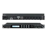 Processore audio digitale anti-ululato, cambio di frequenza di feedback, soppressore di feedback professionale, con telecomando, 4 ingressi microfono, 16 effetti preimpostati, connessione co