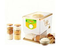 Processore Automatico di Grani Domestico Macchina per Mulino del Riso e Decorticatore con Motore 500W e Design Compatto da Cucina Sbucciatore di Frumento Cereali per Salvaspazio