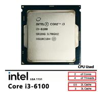 Processore CPU Intel Core I3-6100 i3 6100 3,7 GHz 2 core 4 thread 51W LGA 1151