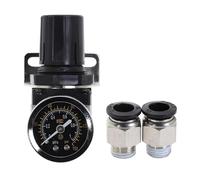 Processore d'aria AR2000-02 G1/4'' Aria Olio Separatore d'acqua Valvola limitatrice di pressione Regolatore Filtro del compressore d'aria(W-PC10-2-Black)