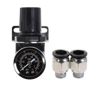 Processore d'aria AR2000-02 G1/4'' Aria Olio Separatore d'acqua Valvola limitatrice di pressione Regolatore Filtro del compressore d'aria(W-PC12-2-Black)