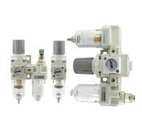 Processore pneumatico AC2010 | Filtro separatore olio/acqua/pompa aria con manometro e valvola di regolazione della pressione | Kit utensili pneumatici(AR2000-02)