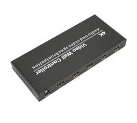 Processore Video Wall Ingresso 4K 30 Hz Telecomando Processore TV Wall 9 modalità 1 Ingresso 4 Uscite 100-240 V per Proiettore Portatile (Spina europea)
