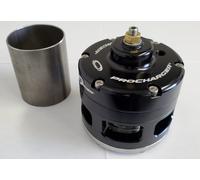 Procharger Nero Gara Aperto Bypass Valvola Con Supporto Hardware Aluminum Flange