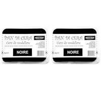 PROCHIMA, Pan di Cera, Pasta Morbida Nera da Modellare, Compatta ma Estremamente Versatile, Ottenuta con Cere Pure,Può Essere Fusa e Colata, 500 g (Confezione da 2)