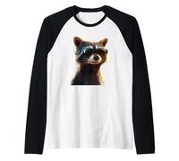 Procione con Occhiali da Sole Procione Piccolo Procione Maglia con Maniche Raglan