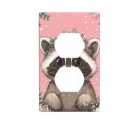 Procione con una corona di fiori copertura interruttore luce copertura decorativa 1 banda piastra da parete per cucina stanza bagno dimensioni 7x11,4 cm