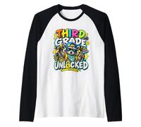 Procione di Terzo Grado Feral 3 ° Grado per Bambini a Scuola Maglia con Maniche Raglan