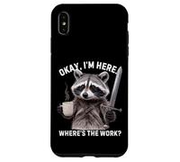 Procione divertente dicendo Ok, io sono qui dove è il lavoro Custodia per iPhone XS Max