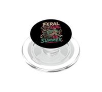 Procione divertente estate ragazza selvaggia PopSockets PopGrip per MagSafe